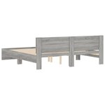 vidaXL Cadre de lit avec tête de lit sonoma gris 200x200 cm