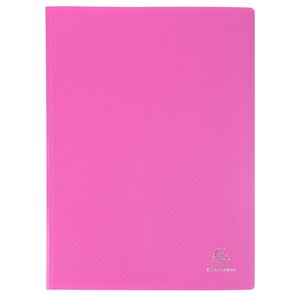 Protège-documents En Polypropylène 5/10e Opak Pochettes Cristal 60 Vues - A4 - Rose - X 12 - Exacompta