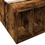 vidaXL Cadre de lit chêne fumé 90x190 cm bois d'ingénierie