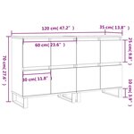 vidaXL Buffets 2 Pièces blanc bois d'ingénierie