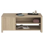 Table basse BETTY rectangulaire - En panneau de particules revetu papier - chêne - Classique - 110 x 42 x 60 cm