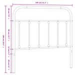 vidaXL Tête de lit métal blanc 100 cm