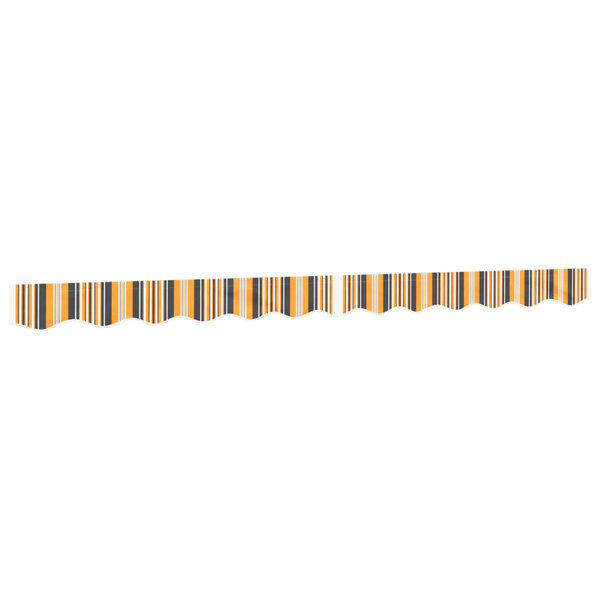 vidaXL Tissu de remplacement de cantonnière d’auvent rayure jaune gris