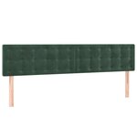 vidaXL Têtes de lit 2 Pièces Vert foncé 100x5x78/88 cm Velours