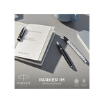 PARKER IM ESSENTIEL Stylo plume  Noir Mat  Plume fine  encre bleue  Coffret cadeau