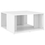vidaXL Tables basses 4 Pièces blanc brillant 33x33x33cm bois d'ingénierie