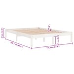 vidaXL Cadre de lit Blanc Bois de pin massif 140x200 cm
