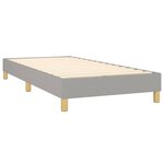 vidaXL Cadre de lit Gris clair 90x200 cm Tissu
