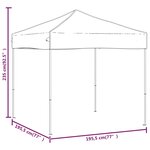 vidaXL Tente de réception pliable Rouge 2x2 m