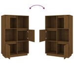 vidaXL Buffet Marron miel 74x35x117 cm Bois massif de pin
