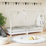 vidaXL Cadre de lit pour enfants blanc 80x200 cm bois de pin massif