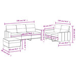 vidaXL Ensemble de canapés 3 Pièces avec coussins Gris clair Tissu