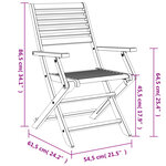 vidaXL Chaises pliables de jardin lot de 6 bois massif d'acacia