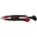cutter professionnel Auto-Load lame: 18 mm noir/rouge WEDO