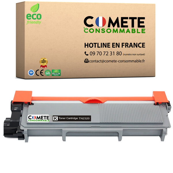TN2320 - 1 Toner Compatible avec Brother TN2320 Noir - Entreprise française
