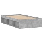 vidaXL Cadre de lit gris béton 90x190 cm