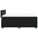 vidaXL Sommier à lattes de lit et matelas Noir 160x200 cm Velours