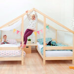 Lit cabane VILLY 2 places 90 x 180 gris