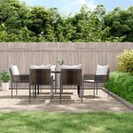 vidaXL Ensemble à manger de jardin 7 Pièces coussins résine tressée acier