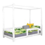Lit cabane enfant BUNKY 140 x 200 blanc