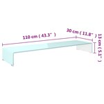 vidaXL Meuble TV/Support pour moniteur 110x30x13 cm verre vert