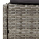vidaXL Transat avec toit pliable gris 200x114x128 cm résine tressée