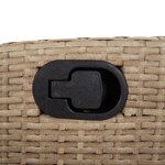 vidaXL Chaises inclinables de jardin lot de 2 et coussins beige rotin