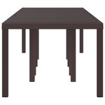 Table de Jardin vidaXL Brune 300x100x73 cm Poly Rattan