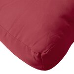 vidaXL Coussin de palette 50x50x12 cm rouge bordeaux tissu