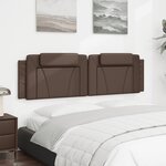 vidaXL Coussin de tête de lit marron 180 cm similicuir
