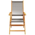 vidaXL Chaises de jardin lot de 2 gris bois d'acacia et polypropylène