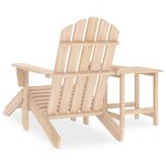 vidaXL Chaise de jardin Adirondack avec repose-pied et table Sapin