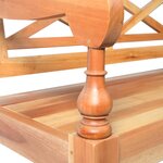 vidaXL Banc Batavia 98 cm Bois d'acajou massif Marron clair