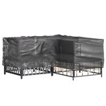 vidaXL Housses de salon de jardin en forme de L 2 Pièces 16 œillets