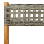 vidaXL Chaises de jardin pliantes lot de 8 gris poly rotin bois massif