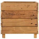 vidaXL Lit surélevé 50x40x38 cm bois de teck recyclé et acier