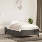 vidaXL Cadre de lit Gris foncé 80x200 cm Velours