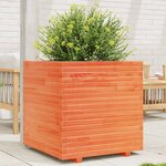vidaXL Jardinière cire marron 70x70x72 cm bois de pin massif
