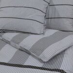 vidaXL Ensemble de housse de couette Gris 140x200 cm Coton