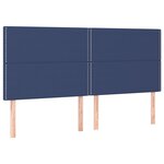 vidaXL Tête de lit à LED Bleu 160x5x118/128 cm Tissu