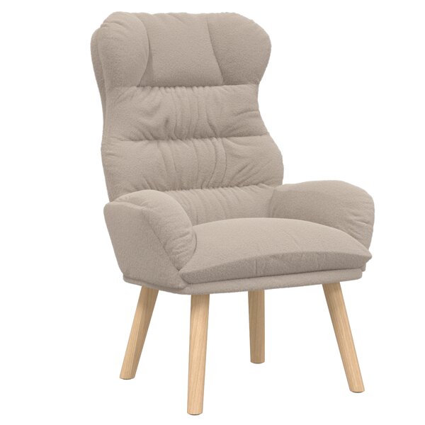 Fauteuil Relaxant vidaXL Gris clair en tissu ressemblant à de la laine bouclée