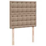 vidaXL Sommier à lattes de lit avec matelas Cappuccino 90x190 cm