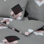 vidaXL Ensemble de housse de couette Gris 225x220 cm Coton