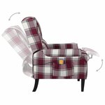 vidaXL Fauteuil de massage inclinable Rouge Tissu
