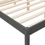 vidaXL Lit pour personne âgée gris 150x200 cm bois de pin massif