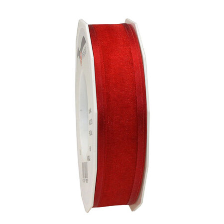 Organza marseille 25-m-rouleau 25 mm  rouge