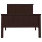 vidaXL Cadre de lit Marron foncé Bois de pin massif 100x200 cm