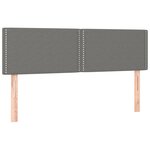 vidaXL Sommier à lattes de lit et matelas et LED Gris foncé 140x190 cm