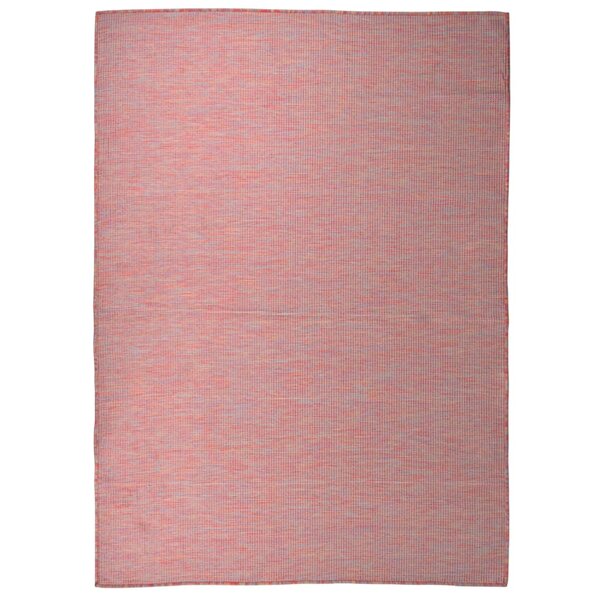 vidaXL Tapis à tissage plat d'extérieur 200x280 cm Rouge