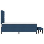 vidaXL Lit avec Box Spring et Matelas & Banc Bleu 90x200 cm Tissu